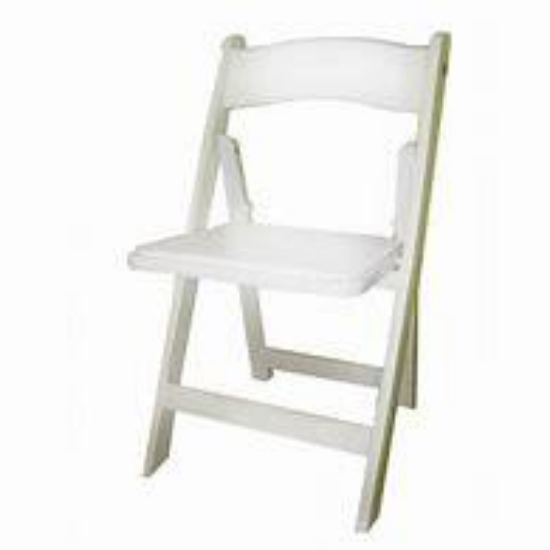 Picture of White padded wedding chair
